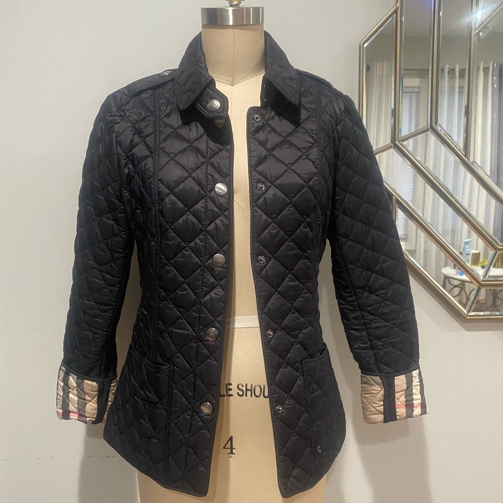 Burberry Black Quilted Jacket, XS
